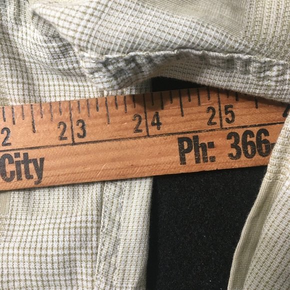 Common Threads Mens stripe Check Long Sleeve Shirt Outdoors large beige - Picture 4 of 7